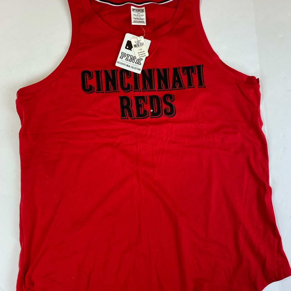 VS Pink Cincinnati Reds Bling Tank Top